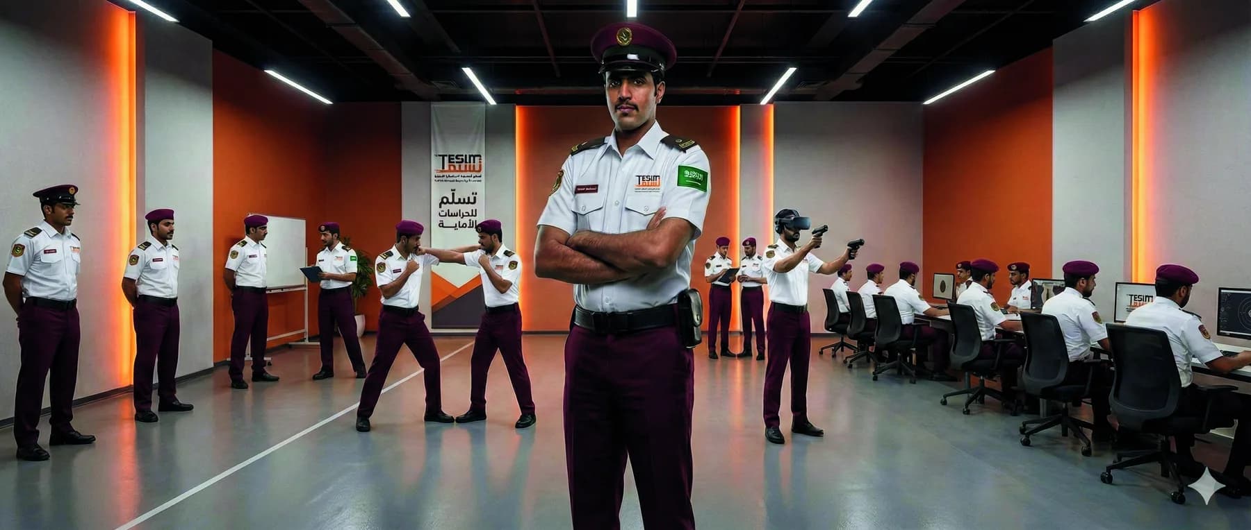 فريق الحراسات الأمنية في تسلم المتحدة داخل مقر التشغيل