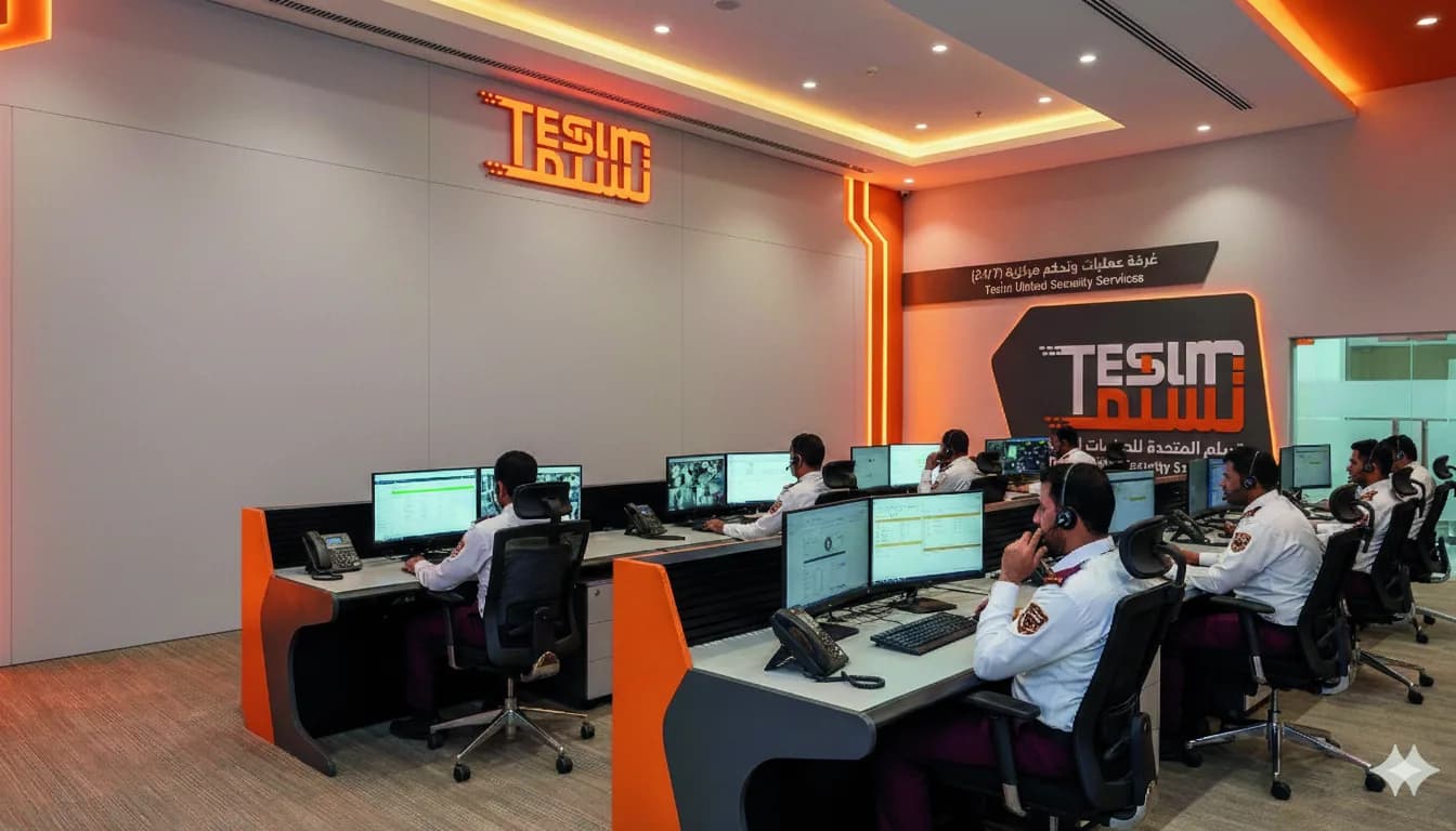 غرفة العمليات والتحكم المركزية في تسلم المتحدة للحراسات الأمنية